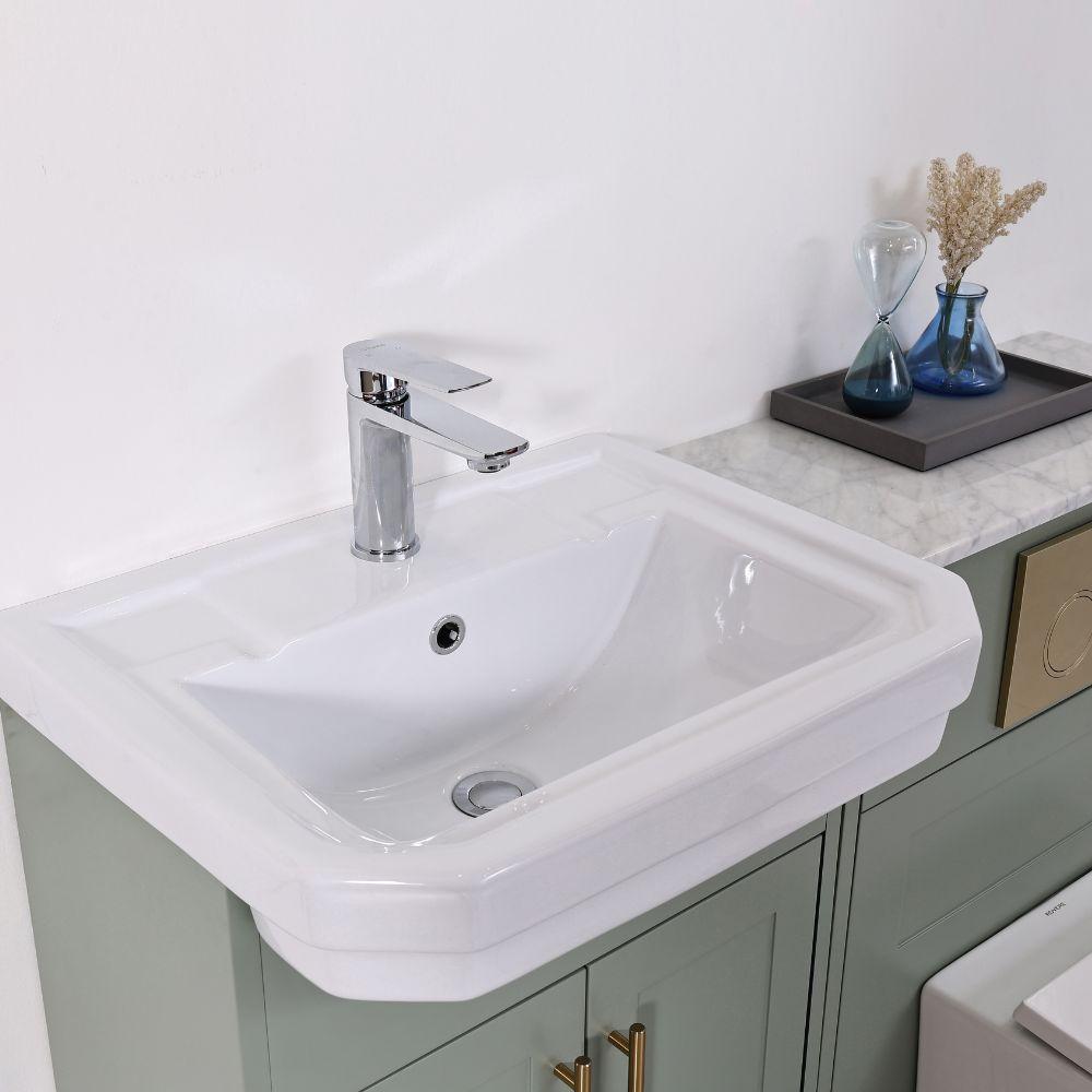 Imperial Sage Green Combination Bathroom Suite - Vanity Unit with WC unit & Toilet - 1200mm