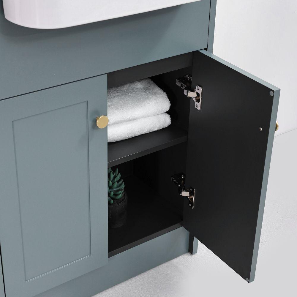 Manor Twilight Blue Freestanding Vanity Unit with Basin Unit - 600mm