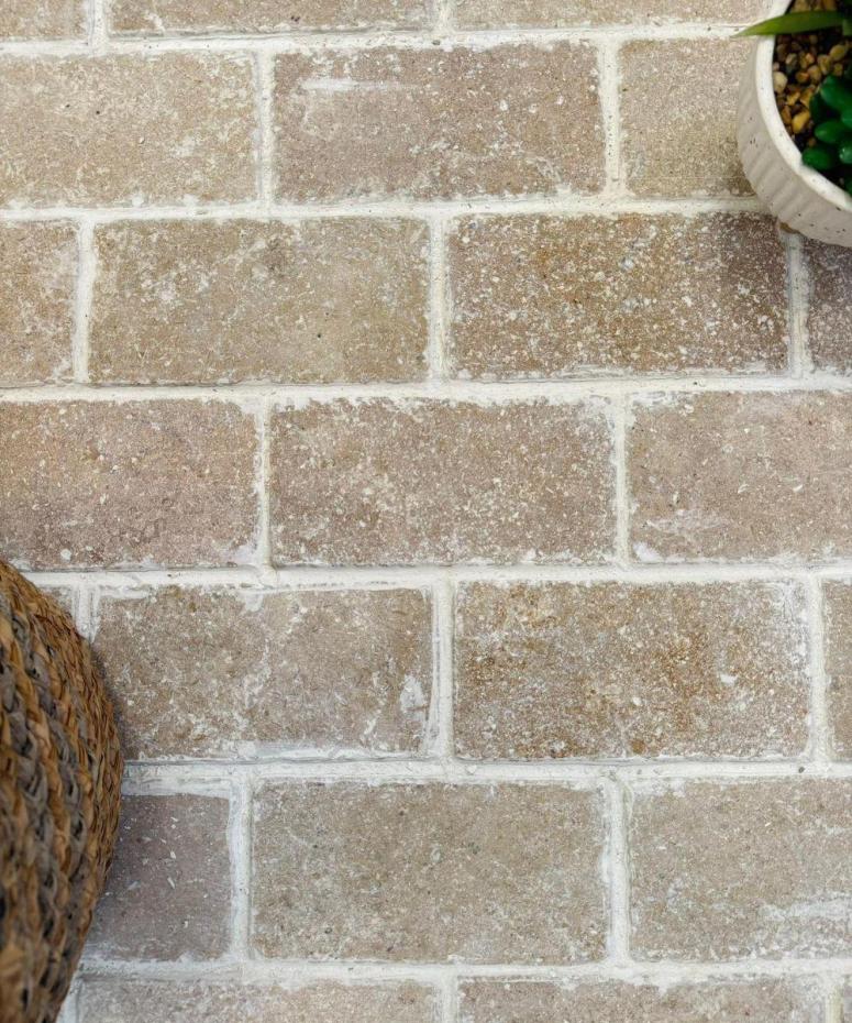 Dijon Limestone Honed Tumbled Cobbles - 200x100x30mm