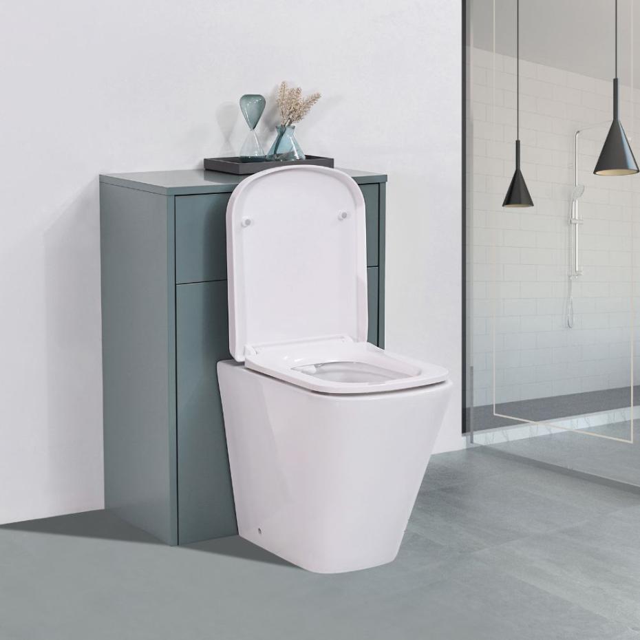 Manor Twilight Blue Freestanding WC Unit With Toilet, Water Tank & Flush Plate - 600mm