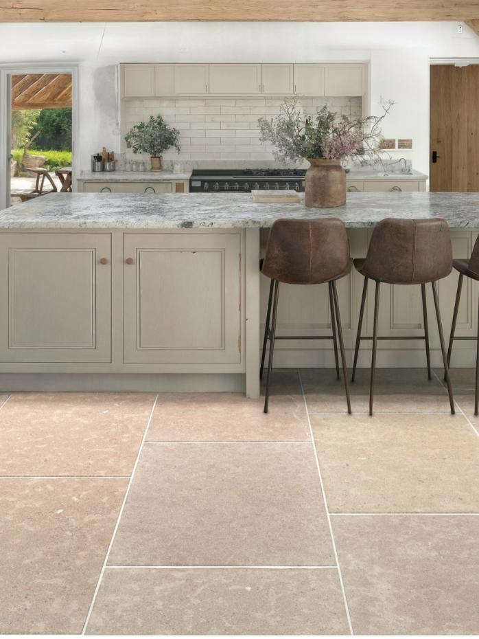 Dijon Honed Tumbled Limestone Tiles - 900x600x15mm