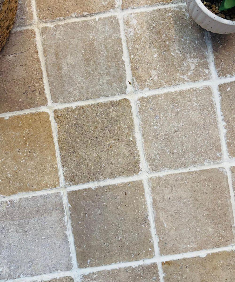 Dijon Limestone Honed Tumbled Cobbles - 150x150x30mm