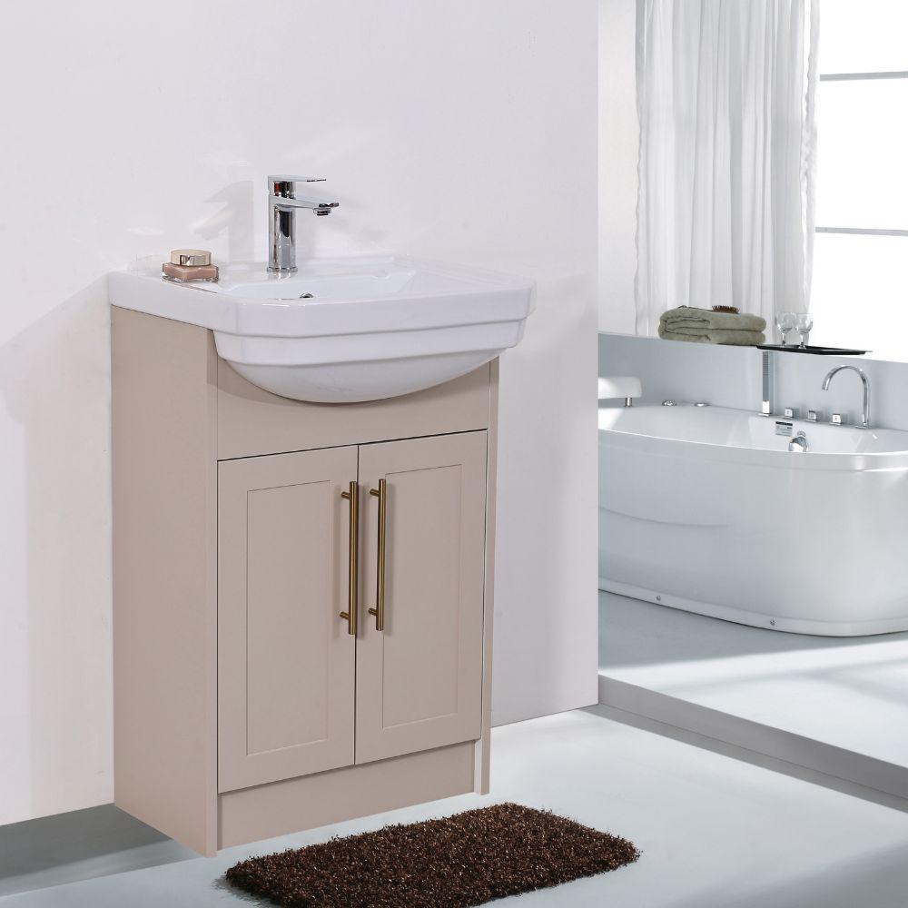Imperial Light Beige Freestanding Vanity Unit - 600mm