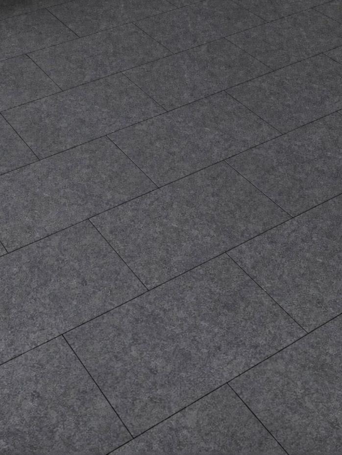 Raj Black Flamed Granite Paving Slabs - 900x600x20mm