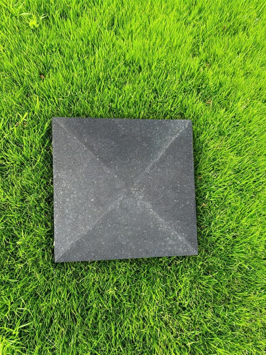 Basalt Black Pyramid Pier Caps - 450x450x60mm
