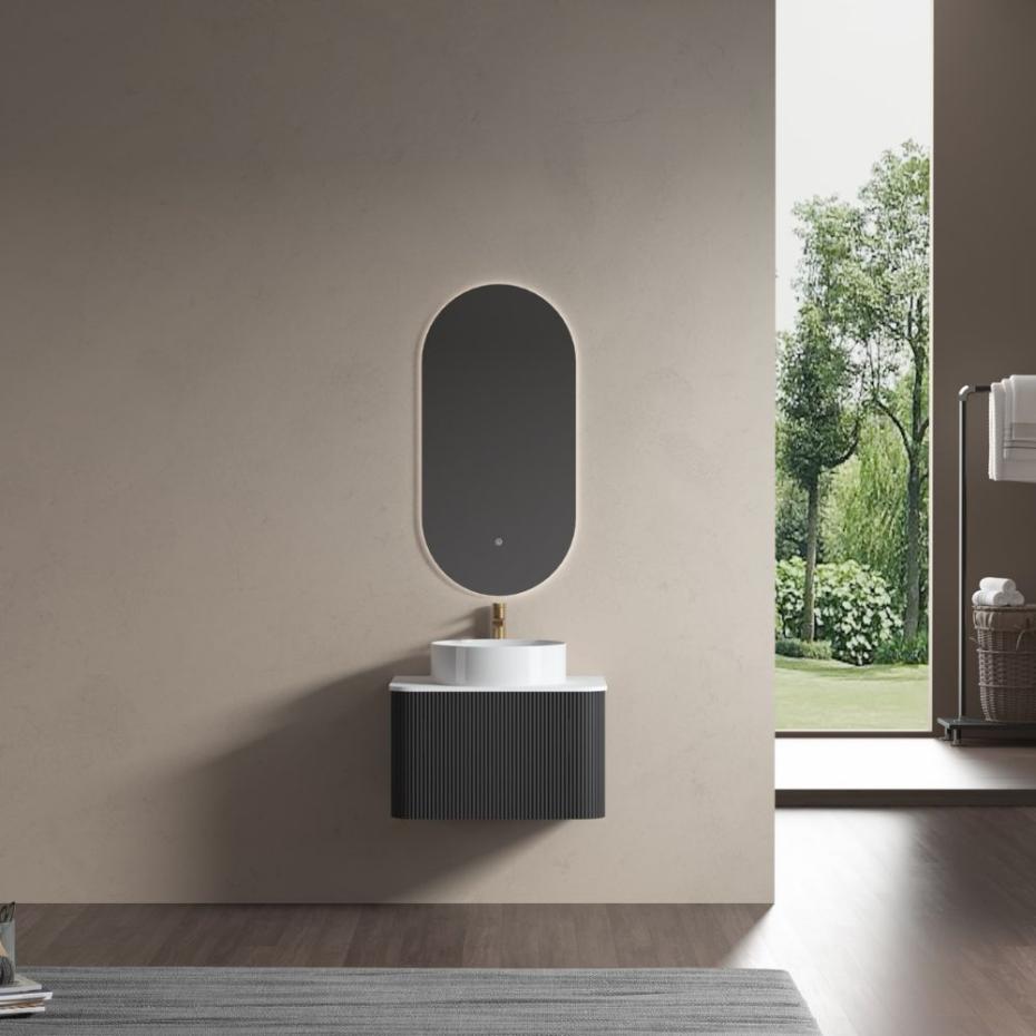 Bali Matt Black Vanity - 600mm