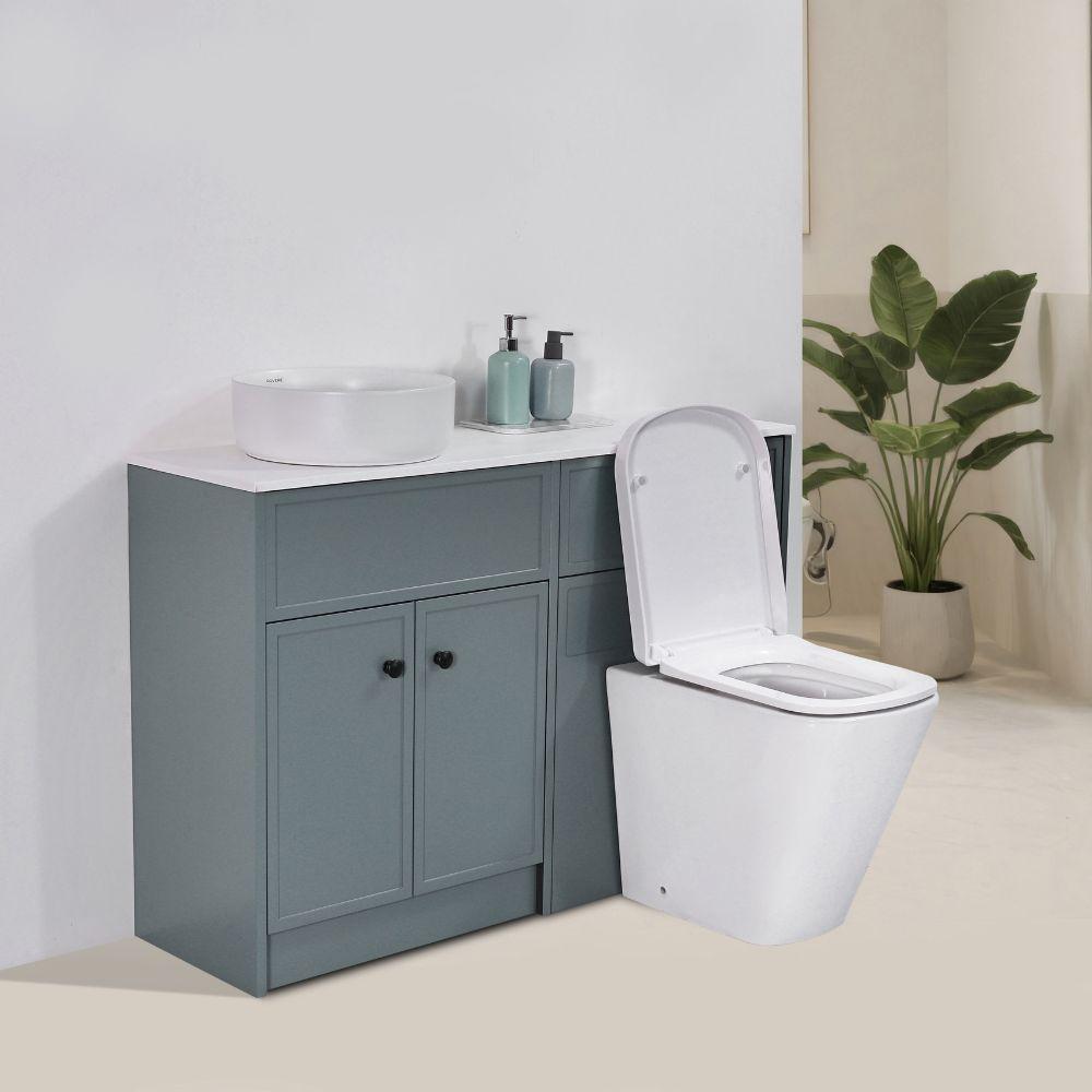 Flair Twilight Blue Combination Bathroom Suite - Vanity Unit with WC unit & Toilet - 1200mm