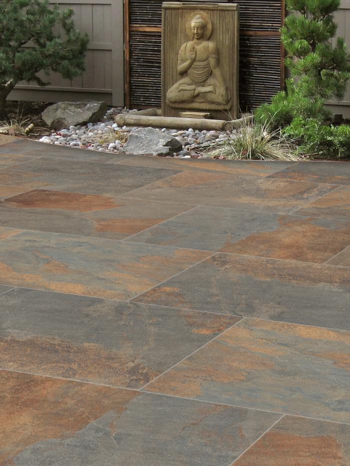 Rustic Pennsylvania Bluestone Outdoor Porcelain Paving Slabs - 900x600x20mm