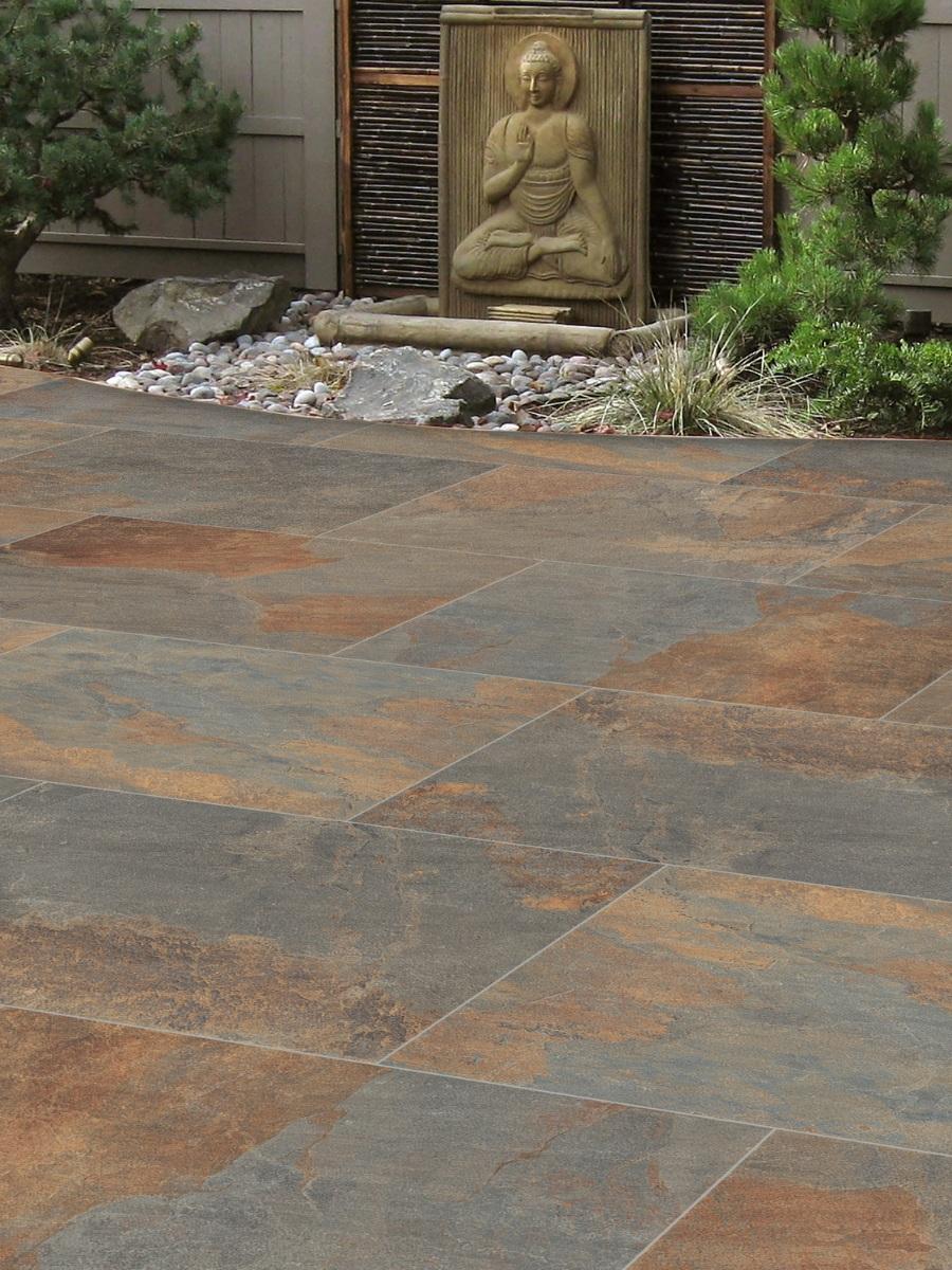 Rustic Pennsylvania Bluestone Outdoor Porcelain Paving Slabs - 900x600x20mm