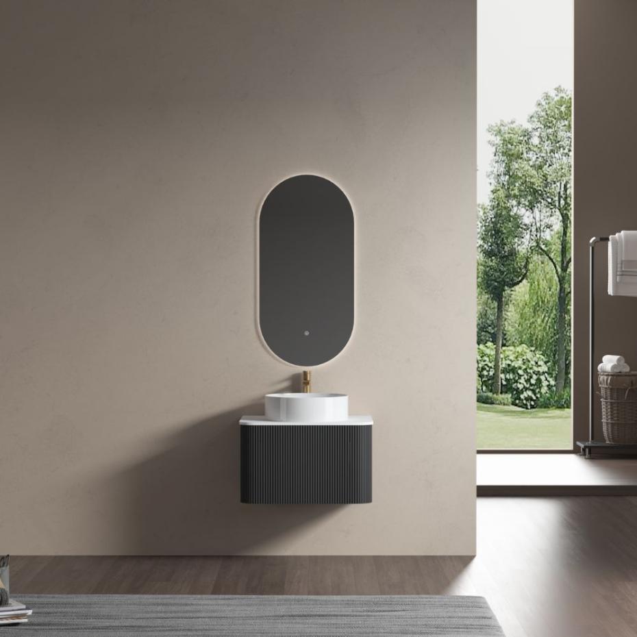 Bali Matt Black Vanity - 600mm