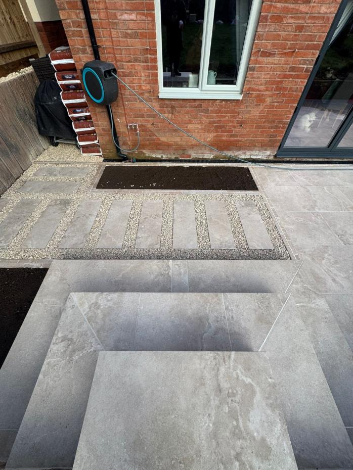 Dome Nut King Size Porcelain Paving Slabs - 1200x600x20mm