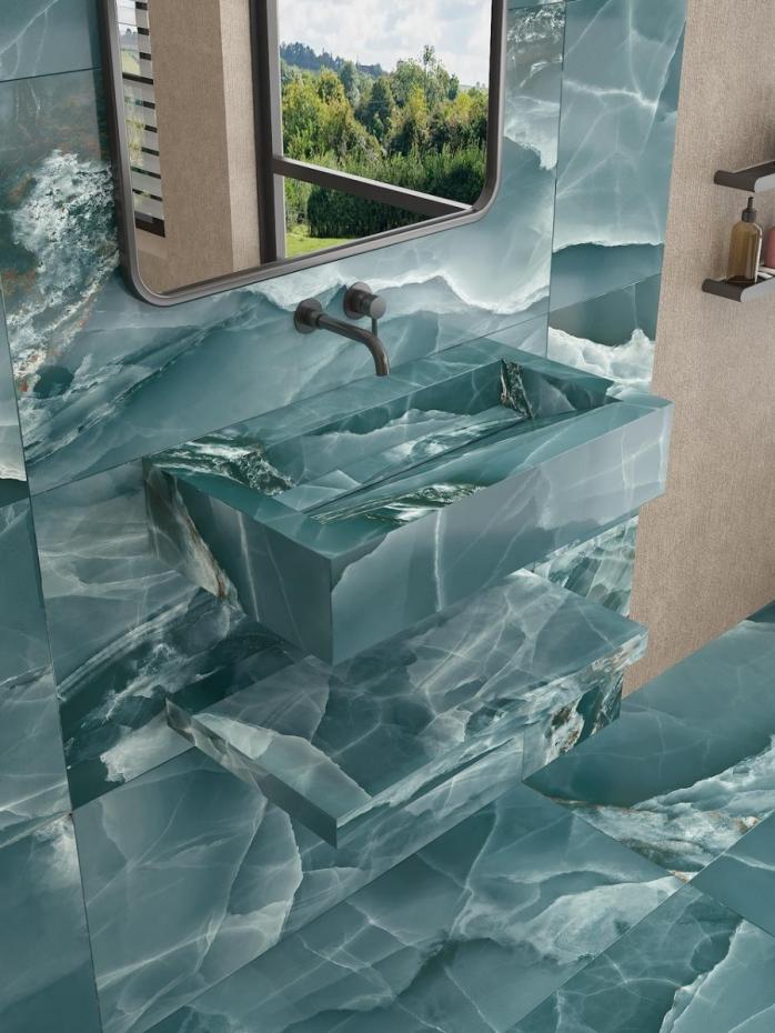 Onyx Turquoise Pulido Sink and Shelf - 600mm / 800mm