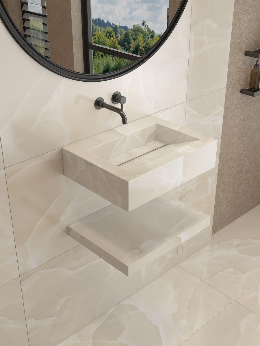 Onyx Sable Pulido Sink and Shelf - 600mm / 800mm