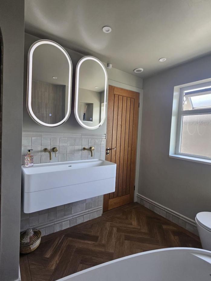 Bali Capsule LED Mirror with Shaving Cabinet