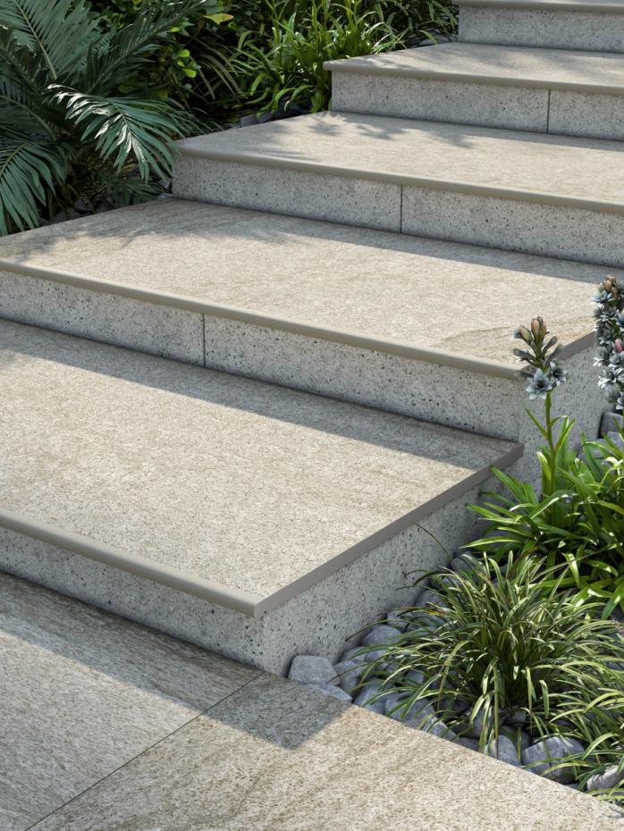 Valencia Beige Porcelain Bullnose Tiles - 900x450x20mm