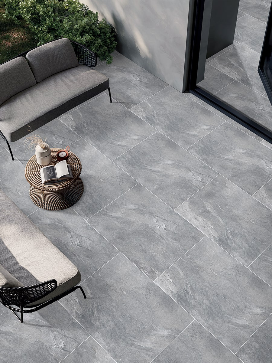 Valencia Grey Outdoor Porcelain Paving Slabs - 900x600x16mm