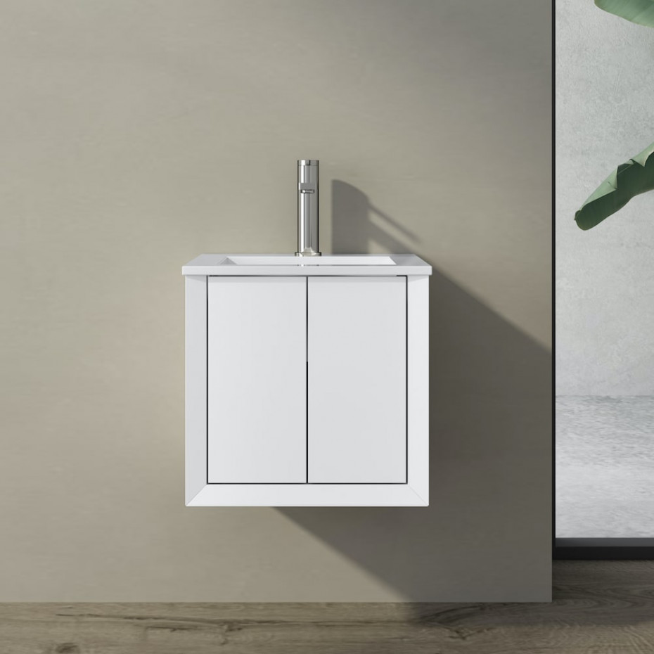 Vatican Matt White Cloakroom Vanity - 400mm