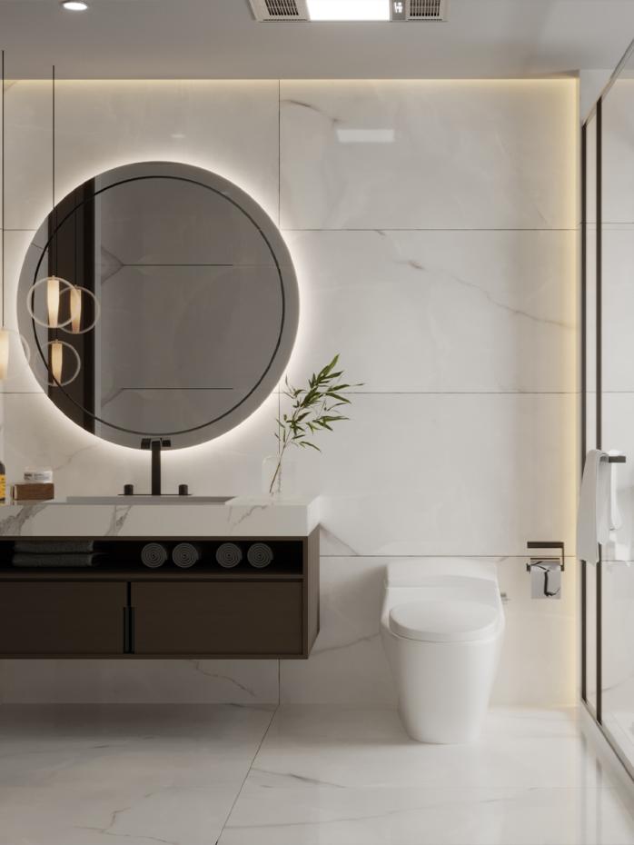 Venato Gris Gloss Porcelain Tile - 600x600mm