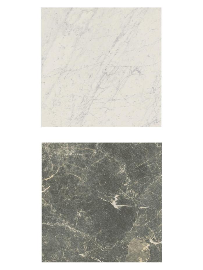 Lusso Verde + Carrara Outdoor Porcelain Paving Tiles - 300x300x20mm