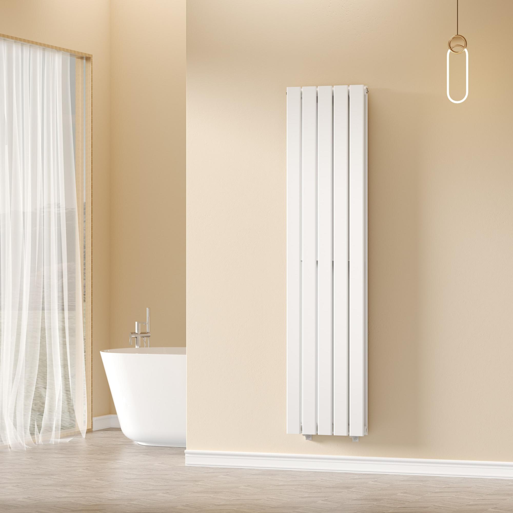 Boston White Double Panel Vertical Radiator - 1600x240mm Boston White Double Panel Vertical Radiator - 1600x240mm