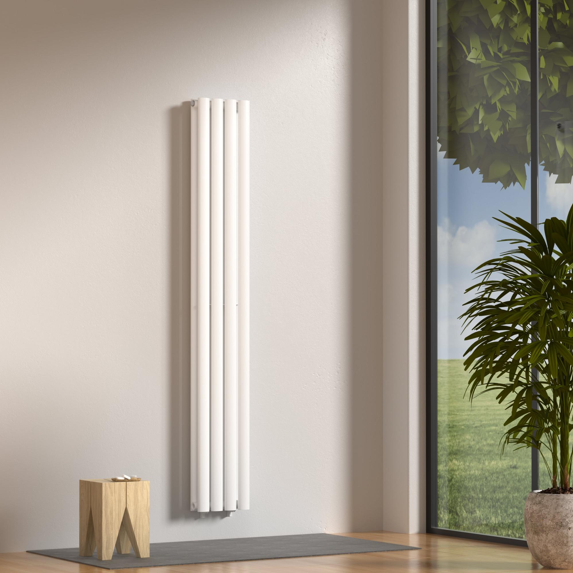 Boston White Double Panel Vertical Radiator - 1600x530mm Boston White Double Panel Vertical Radiator - 1600x530mm
