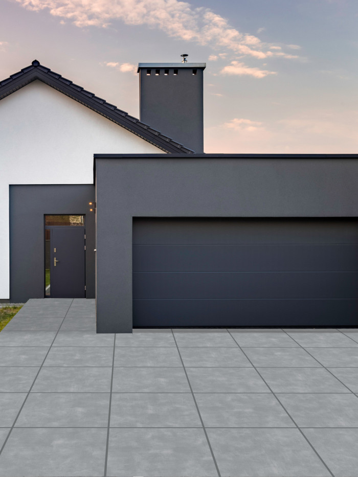 Street Grey Outdoor Porcelain Slabs - 800x800x20mm