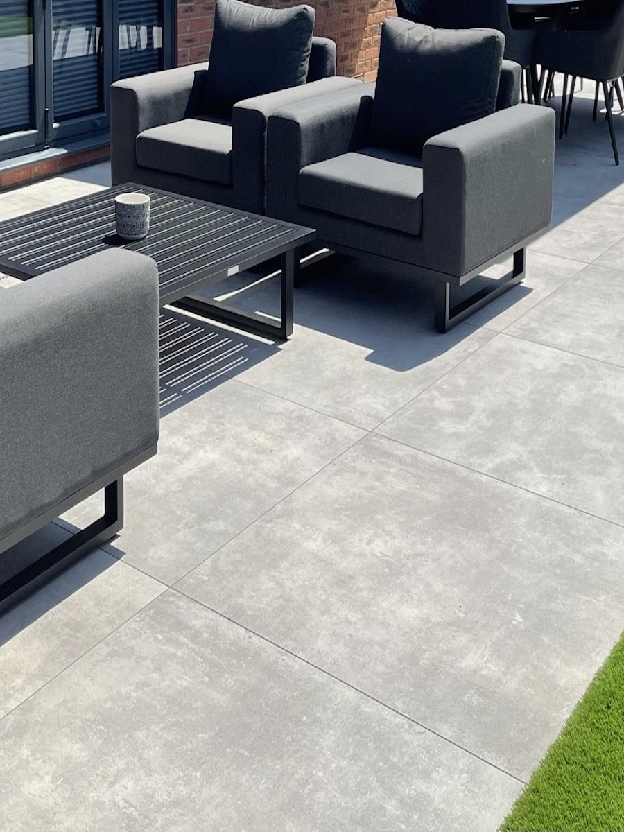 CLEARANCE Volcano Grey XXL Outdoor Porcelain Paving Slabs 1000x1000 Pack (LAST BATCH)
