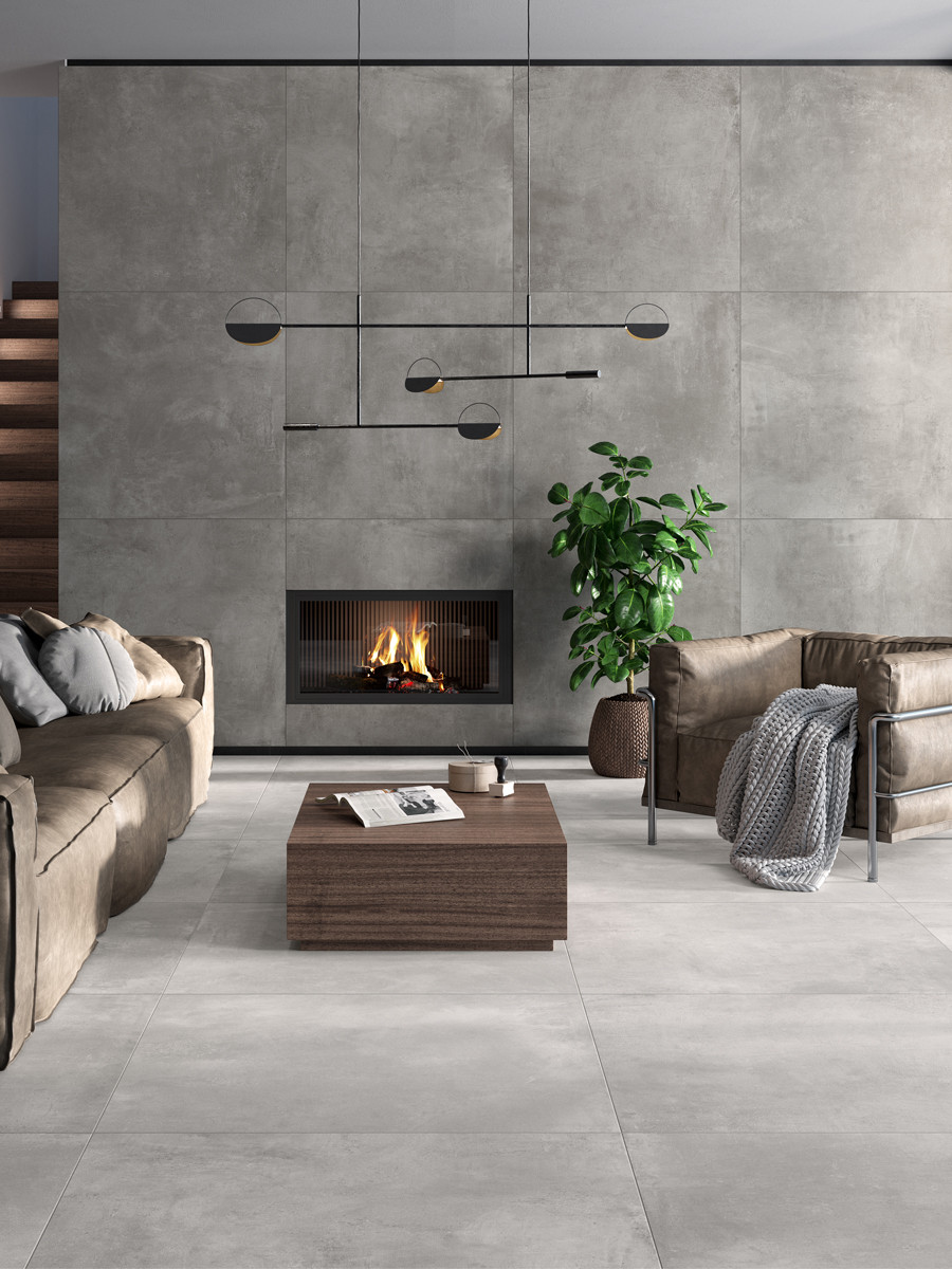 XXXL Volcano White Luxury Italian Wall & Floor Tile - 1000x1000