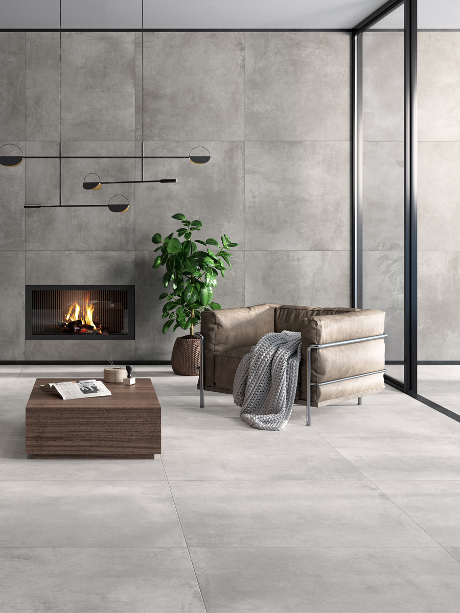 XXXL Volcano White Luxury Italian Wall & Floor Tile - 1000x1000