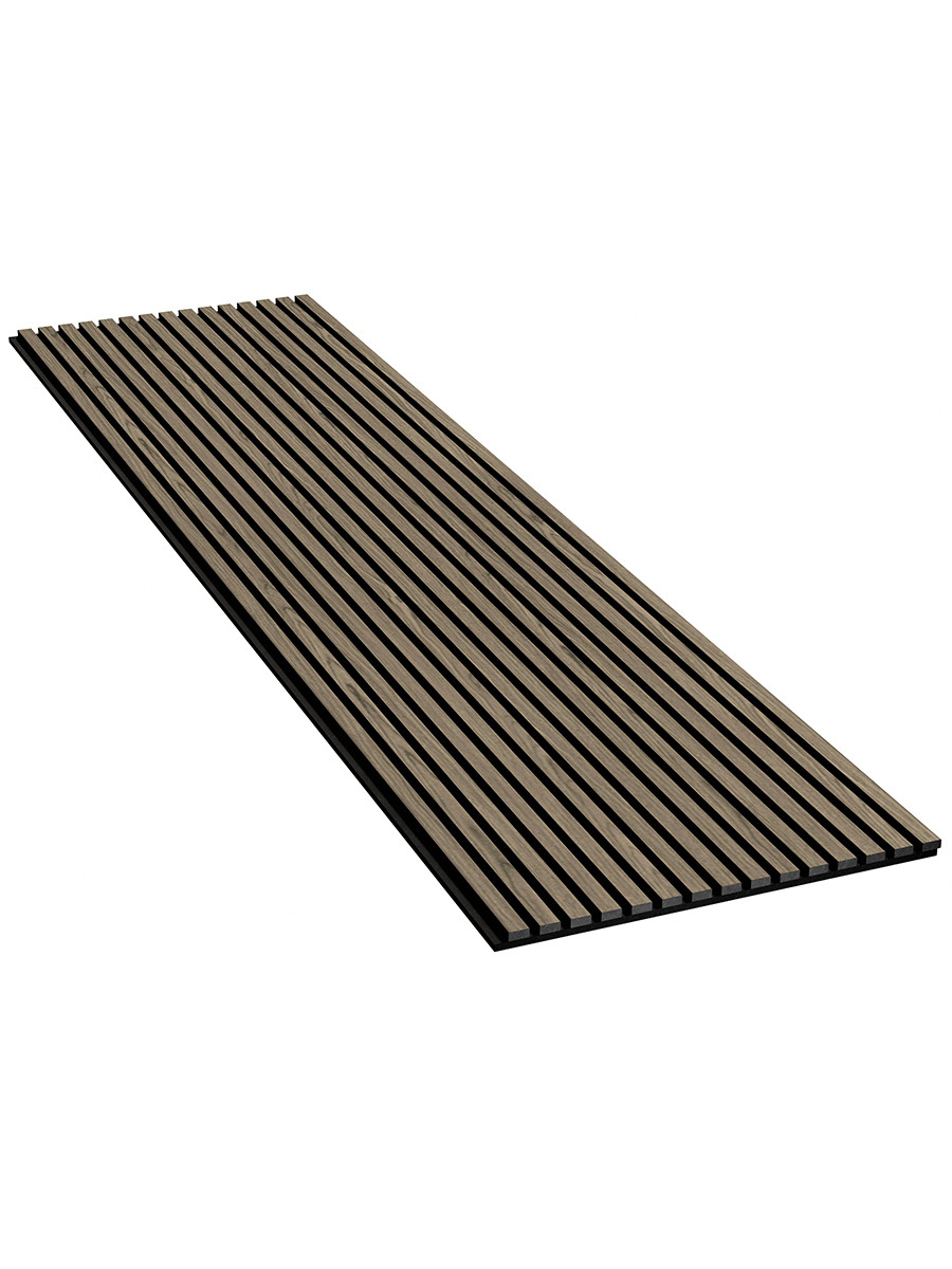 Walnut Acoustic Slat Wood Wall Panels - 2400x600mm