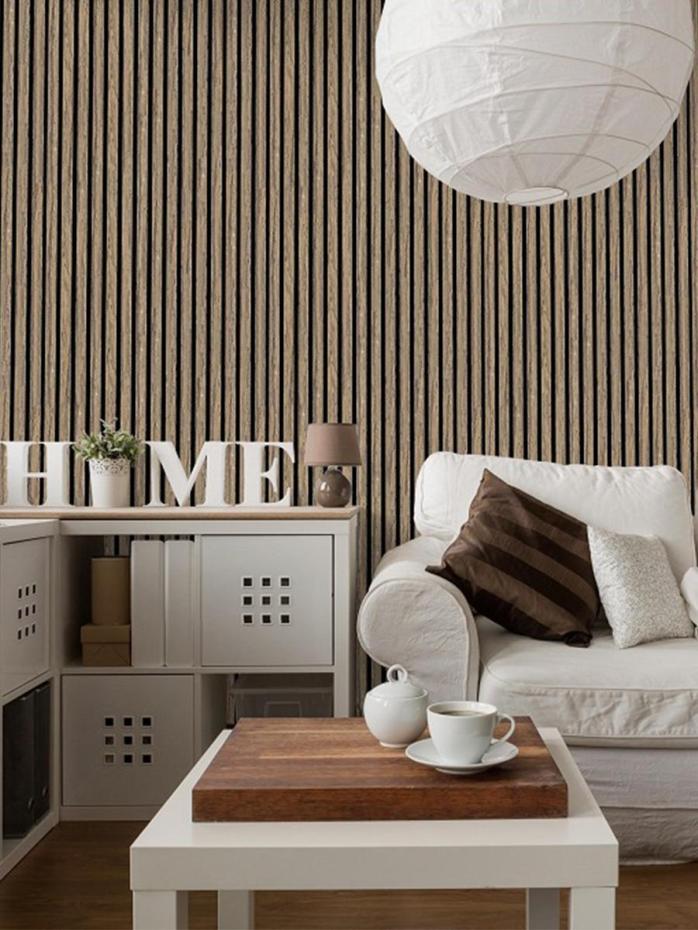 Walnut Acoustic Wood Wrapped Wall Panels - 2400x600x21mm