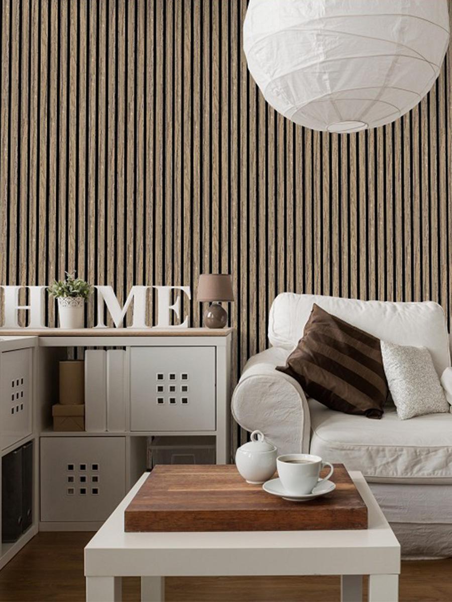 Walnut Acoustic Wood Wrapped Wall Panels - 2400x600x21mm