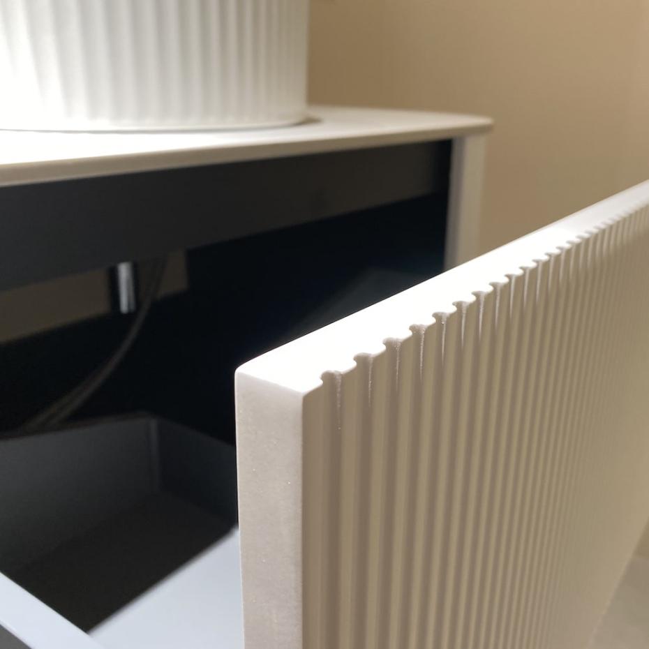 Bali Solid Wood Fluted White Vanity - 750mm