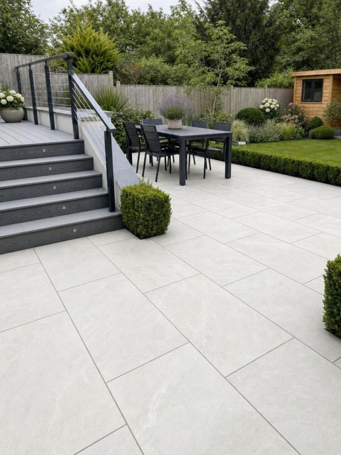 Wonder Sleet Outdoor Porcelain Paving Slabs - 1200x600x20mm