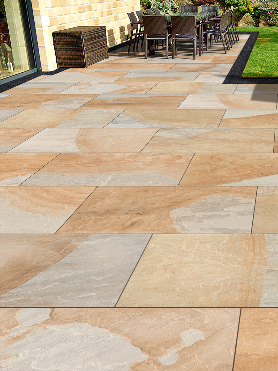 York Stone Outdoor Porcelain Paving Slabs - 900x600x16mm